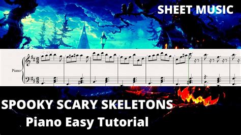 spooky scary skeleton piano sheet music