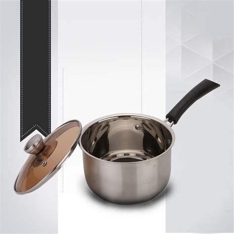 Home Stainless Steel Sauce Pan & Glass Lid for All... – Grandado