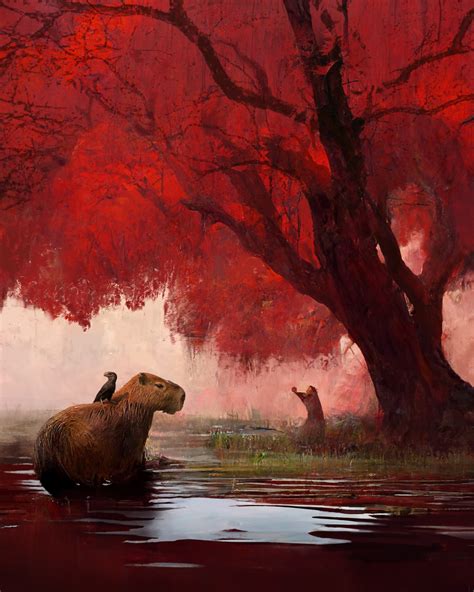 Artstation Capybara And His Friend