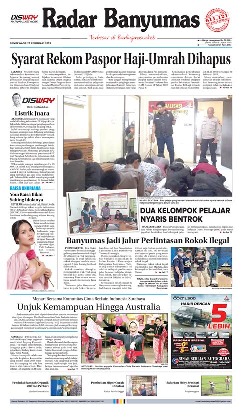 E Paper Senin Wage Februari Radar Banyumas Digital Edition