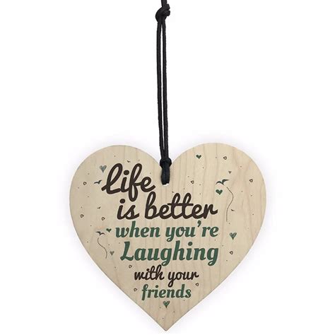 Meijiafei Laughing With Friends Friendship Sign Best Friend Plaque Sign