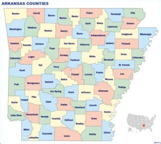 Arkansas counties | Vector World Maps