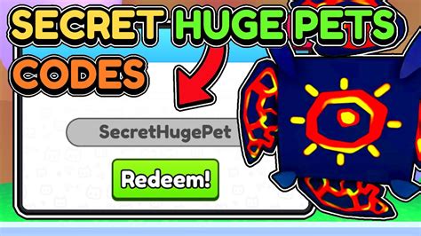 This Secret Code Gives Free Huge Pets In Pet Simulator Youtube