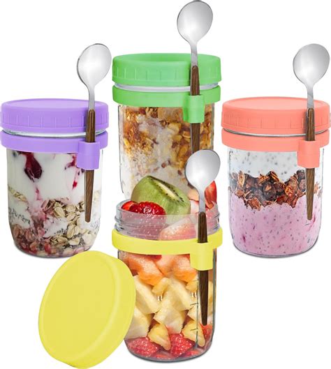 Amazon KETWOD Overnight Oats Containers Jars With Lids And Spoons