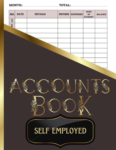 Amazon Accounts Book Self Employed Bookkeeping Ledger For