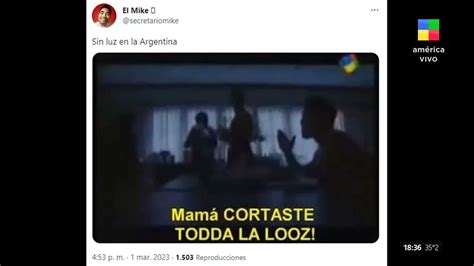 Sin luz en gran parte del país la repercusión en las redes YouTube