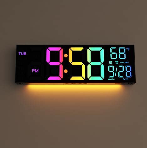 Buy Digital Wall Clock Large Display Digital Wall Clock With Rgb