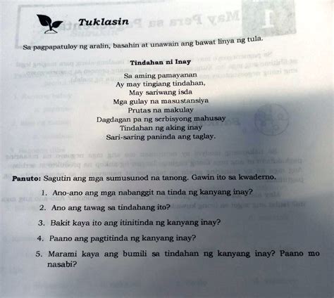 SOLVED Tuklasin Sa Pagpapatuloy Ng Aralin Basahin At Unawain Ang