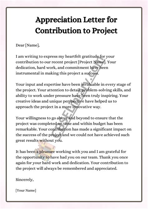 Appreciation Letter Format Sample How To Write Appreciation Letter