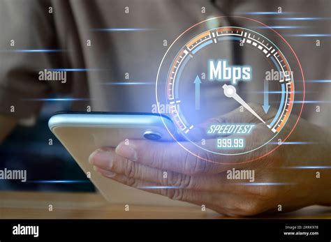 Fast Internet Connection Speedtest Network Bandwidth Technology Man