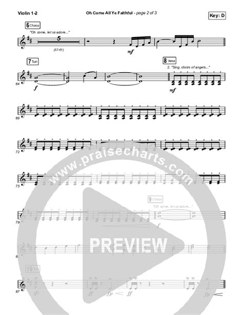 Oh Come All Ye Faithful Live Violin Sheet Music Pdf Thrive Worship