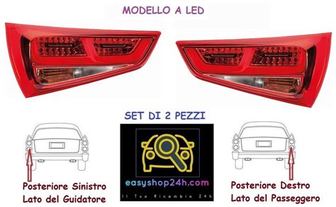 SET 2 FARO FANALE FANALINO POSTERIORE LED PER AUDI A1 8X 2010 GRUPPO