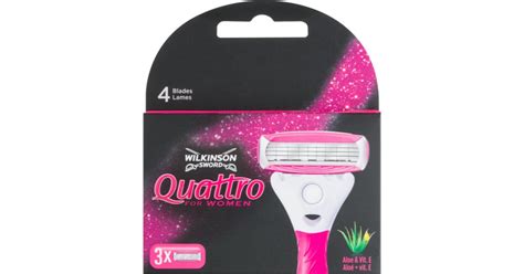 Wilkinson Sword Quattro For Women Aloe Vit E Lames De Rechange