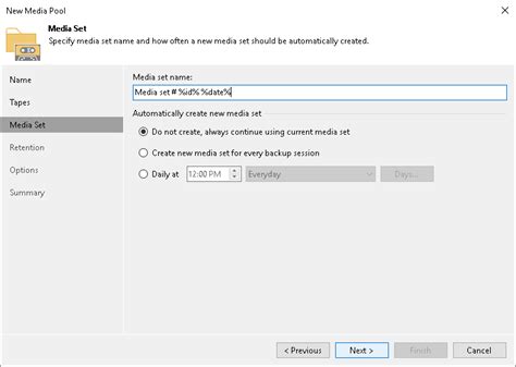 Step Specify Media Set Options User Guide For Vmware Vsphere