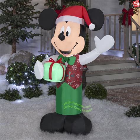 5 Gemmy Airblown Inflatable Christmas Disney Mickey Mouse Wearing