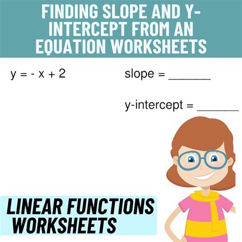 Linear Functions Finding Slope And Y Intercept From An Equation