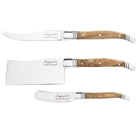 Laguiole Cheese Knives Luxury Line Olive Wood Knivesworld Eu