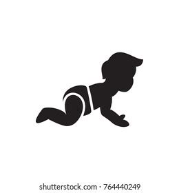 1 720 Baby Crawling Silhouette Images, Stock Photos & Vectors ...