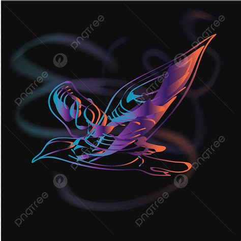 Gradient Effect Vector PNG Images, Gradient Art Bird Effect, Gradient, Bird, Artwork PNG Image ...