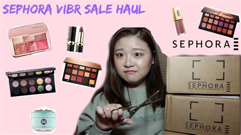 [wendyzz]sephora Vibr Sale Haul 丝芙兰八折开箱 超大购物分享 Natasha Denona Nars Kat Von D Ysl Bite Youtube