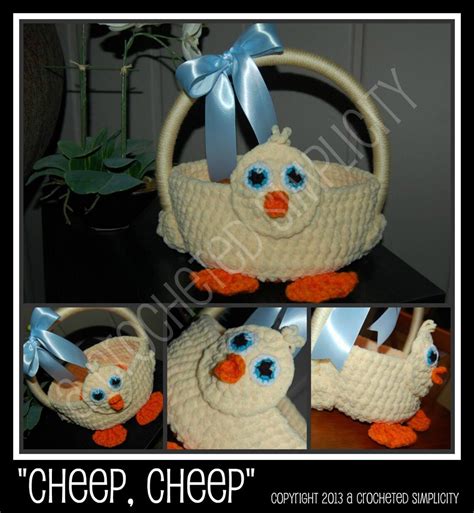 Crochet Pattern Little Chick Easter Basket Permission To Etsy