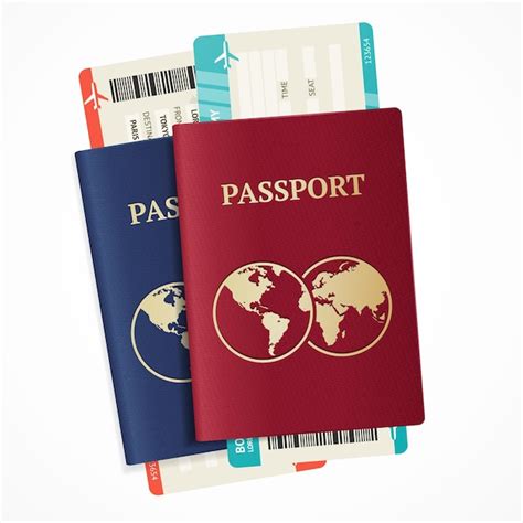 Premium Vector Realistic International Passport Set Vector