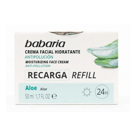 Babaria Crème Visage Hydratante Anti Pollution Aloe Refill 50ml