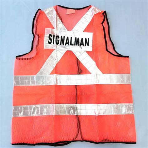 Safety Vest Cw Words Banksman Signalman Red Green Shopee