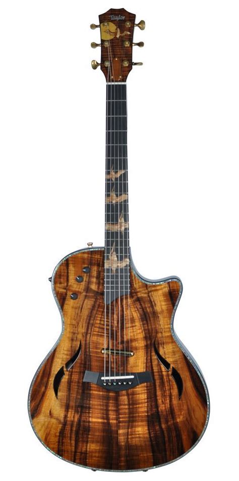 Custom Acoustic Guitars Taylor Custom T5 Acoustic Electric Guitar Koa Pelican Inlay Ebay