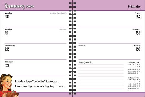 Wititudes Month Weekly Monthly Planner Calendar Book