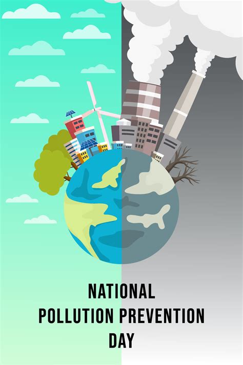 National Pollution Prevention Day Banner Poster With Clean Environment