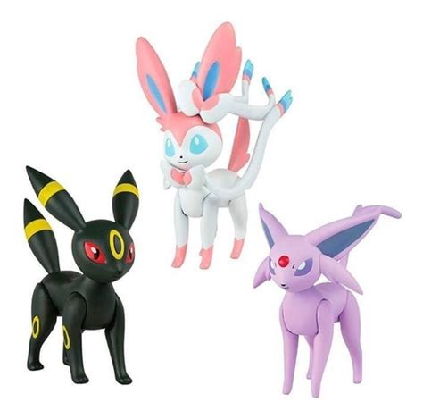 Bonecos Trio Pokémon Jolteon Vaporeon Flareon Tomy Original Frete Grátis