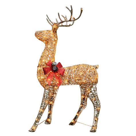 Holiday Living Pre-Lit Buck Reindeer with Constant Clear White ...