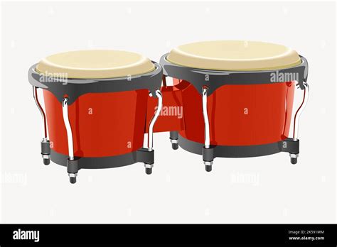 Bongo Drums Clipart Musical Instrument Illustration Vector Stock