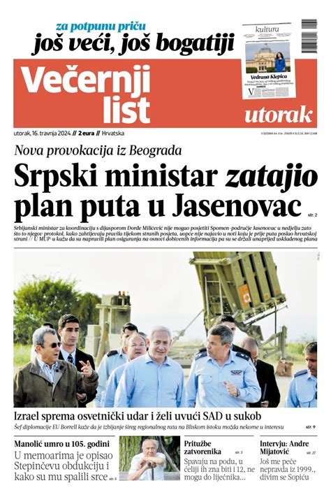 Večernji list - Hrvatska Subscriptions - PressReader