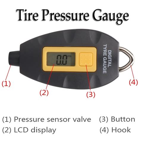 Air Pressure BAR Jauge de Pneu Tester Numérique Auto Toumobilti