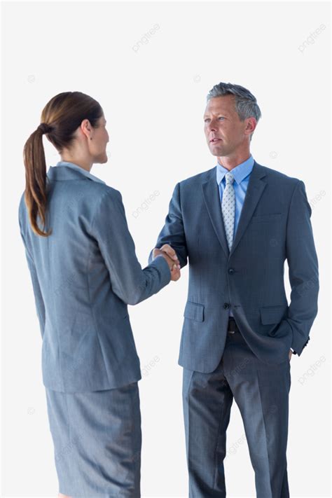 Two Business Workers Shake Hands Shake Hands Office Male Cool