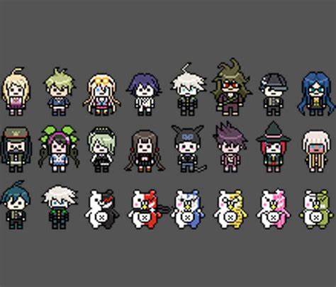 Danganronpa V3 Killing Harmony 8 Bit Perler Sprites Etsy