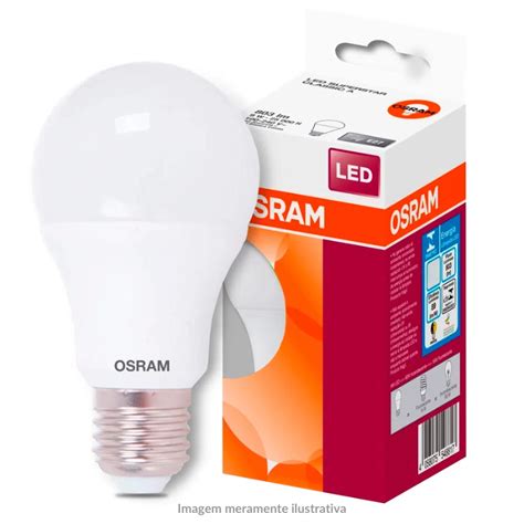 Lâmpada LED Bulbo 12W Bivolt Luz Branca E27 Osram Equiflex Elétrica