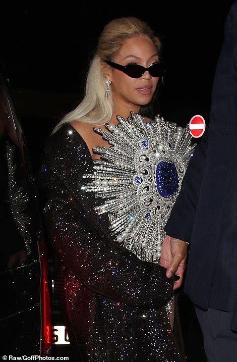 Beyonce Ditches Her Daring Black Gown For An Unusual Bedazzled Bodysuit