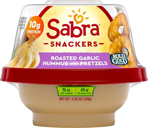 Sabra Snackers Roasted Garlic Hummus With Pretzels