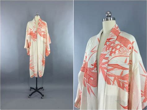 Vintage 1930s Silk Kimono Robe 30s Ro Silk Dressing Gown Etsy Uk