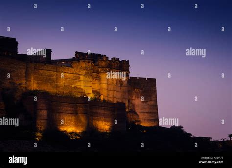 JODHPUR, INDIA - CIRCA NOVEMBER 2016: Panoramic view of Mehrangarh Fort ...