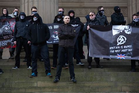 Photos Of The Police Trying To Push Anti Fascists And Neo Nazis Apart In Liverpool Vice