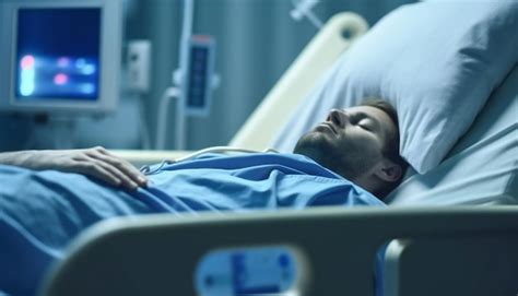 Premium Ai Image In The Hospital Sick Male Patient Sleeps On The Bed