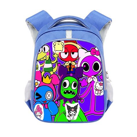 Rainbow Friends Backpack School Bag Blue Baganime