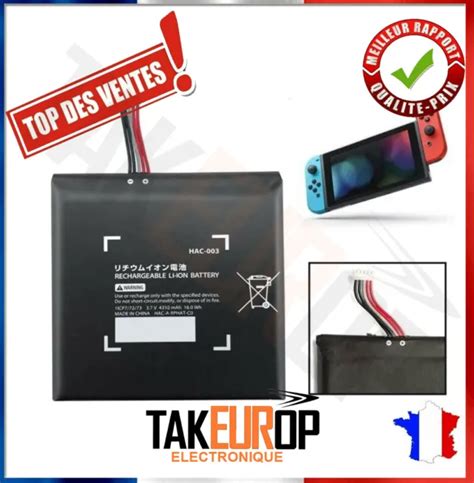 BATTERIE DE REMPLACEMENT Pour Nintendo Switch HAC 003 3 7v 4310 MAh