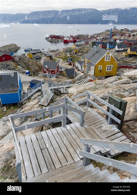 Small Town Of Uummannaq In Northwest Greenland Denmark Stock Photo Alamy