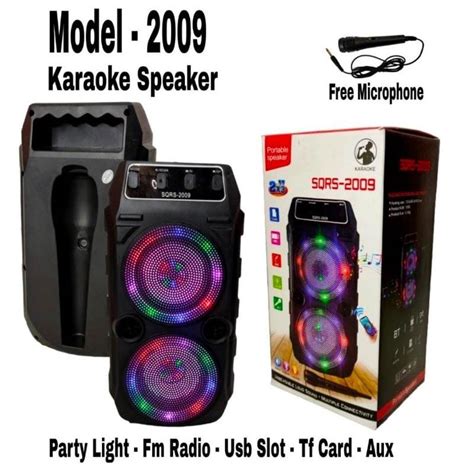 Jual Speaker Bluetooth Karaoke SQ2009 Speaker Aktif Free Mic Dual