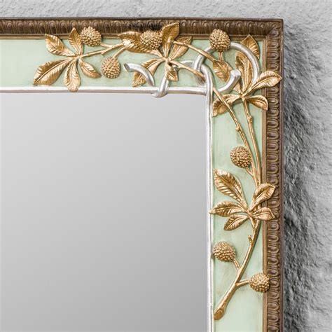 Зеркало Art Nouveau Green And Gold Flowers Mirror, Chehoma | Home Concept